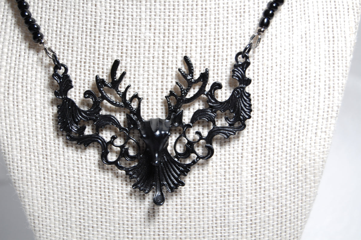 Stag of the Wild Hunt Gothic Necklace