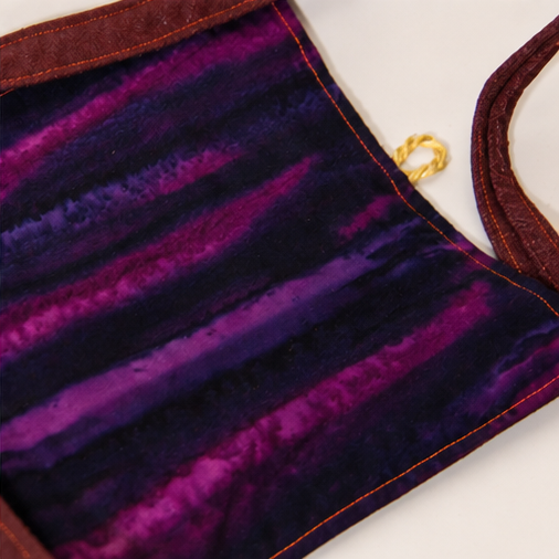 Crown Royal Peach Inspired Messenger Bag | Handmade Crossbody Purse | Upcycled Whiskey Bag Purse | Burgundy Faux Leather Shoulder Bag
