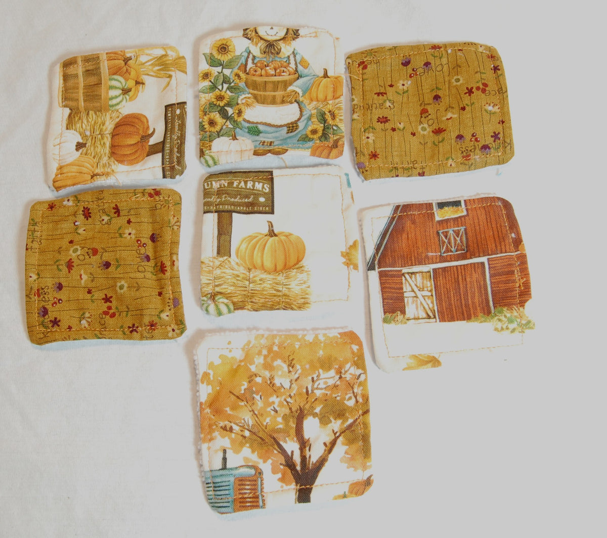 Autumn Harvest Reusable Quilted Makeup Remover Pads – Set of 7