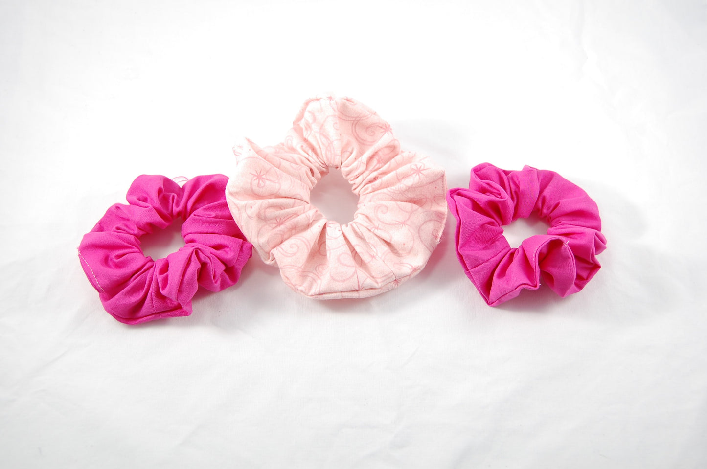 Soft Pink Handmade Hair Scrunchies