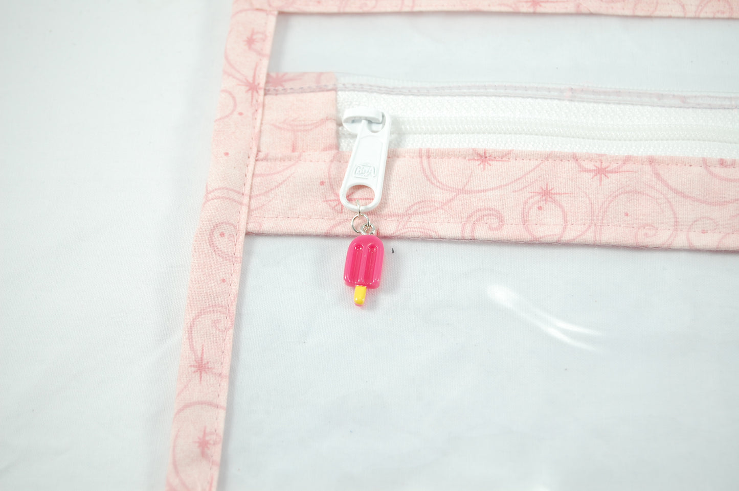 Handmade Pencil Pouch for 3 Ring Binder | Pink School Supply Organizer