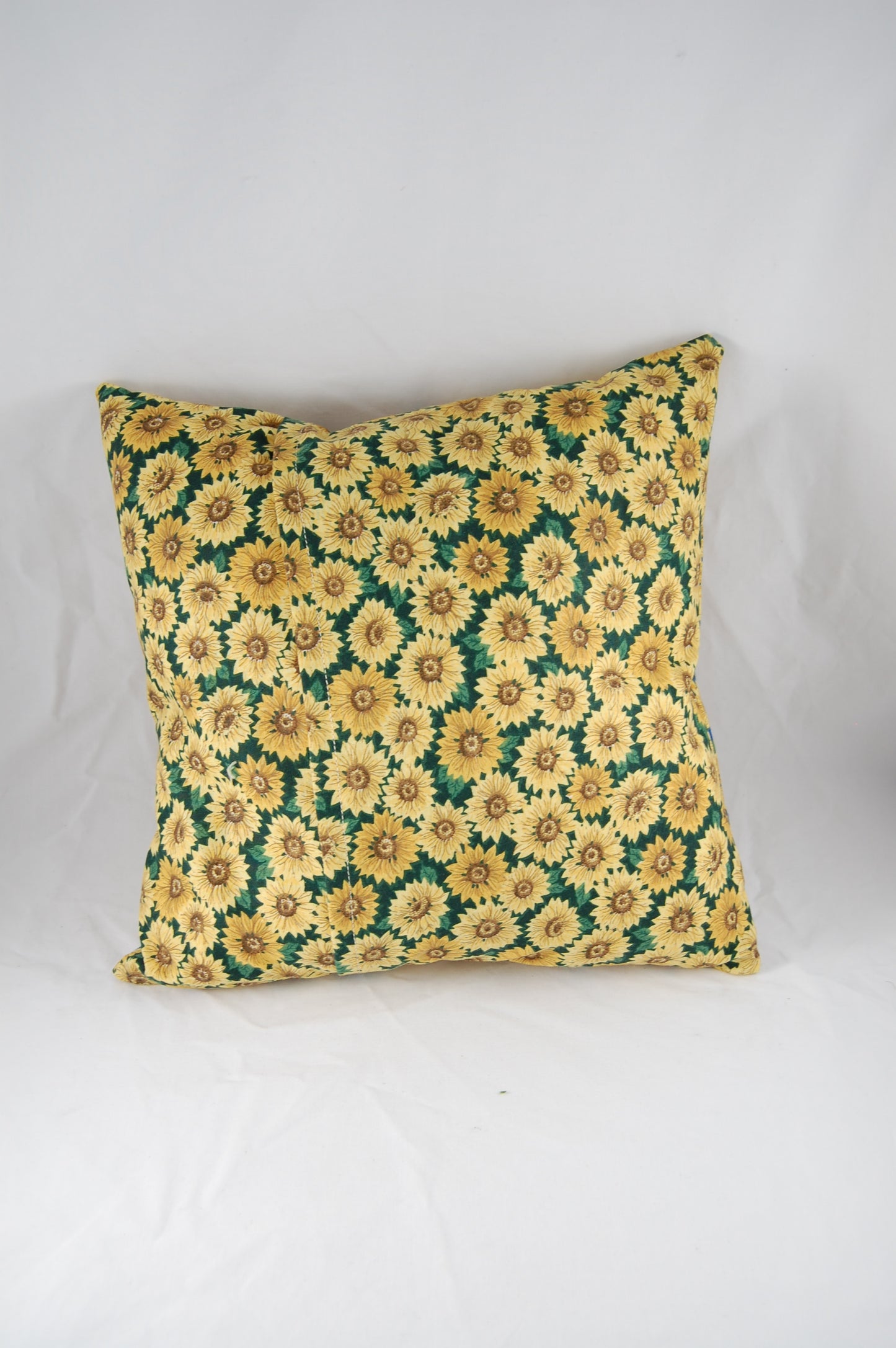 Handmade Sunflower Throw Pillow with Envelope Back