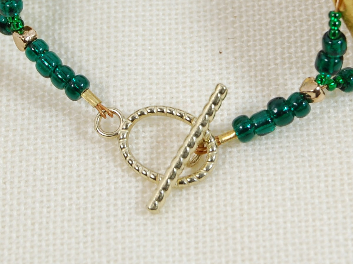 Emerald Faceted Statement Bracelet