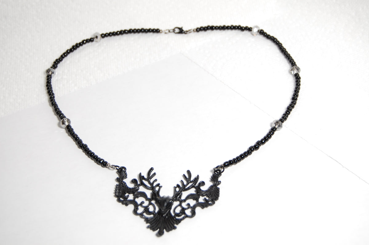 Stag of the Wild Hunt Gothic Necklace
