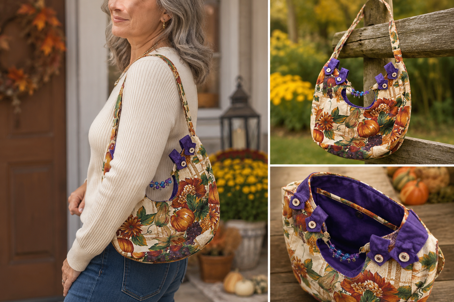 Harvest Bloom Recycled Shoulder Bag
