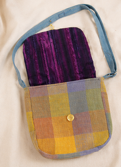 Upcycled Crown Royal Crossbody Bag – Handmade from Reclaimed Fabrics