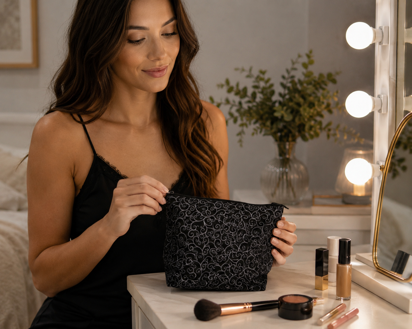 Midnight Swirl Zipper Pouch