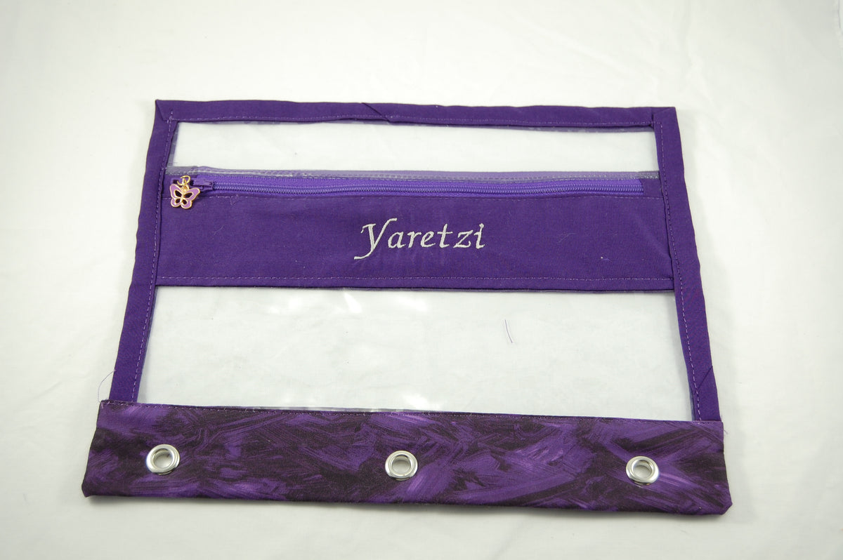 Customized Clear Vinyl Binder Pencil Bag