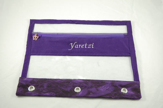 Customized Clear Vinyl Binder Pencil Bag