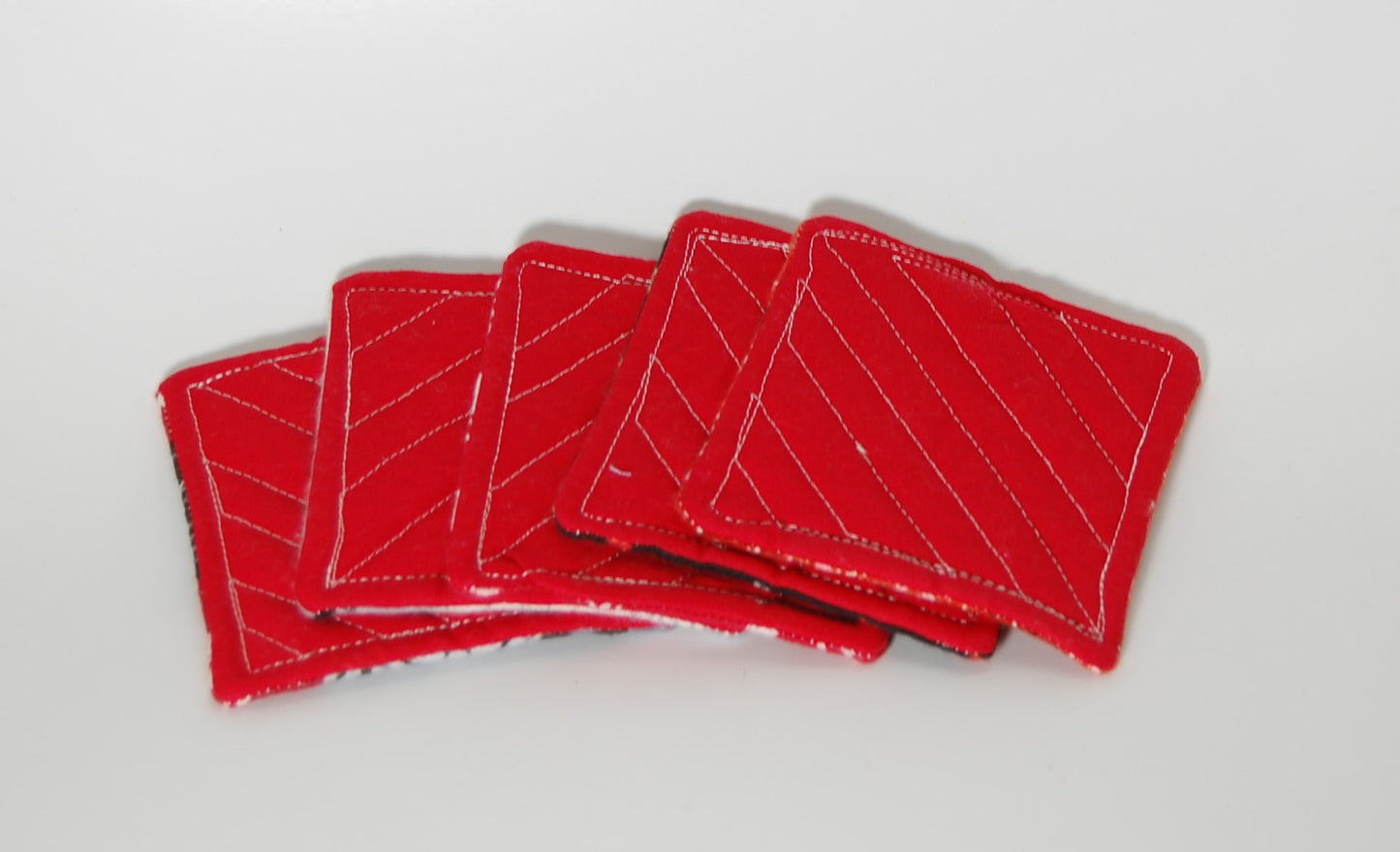 Handmade Christmas Mug Rugs – Set of 5 Quilted Holiday Coasters