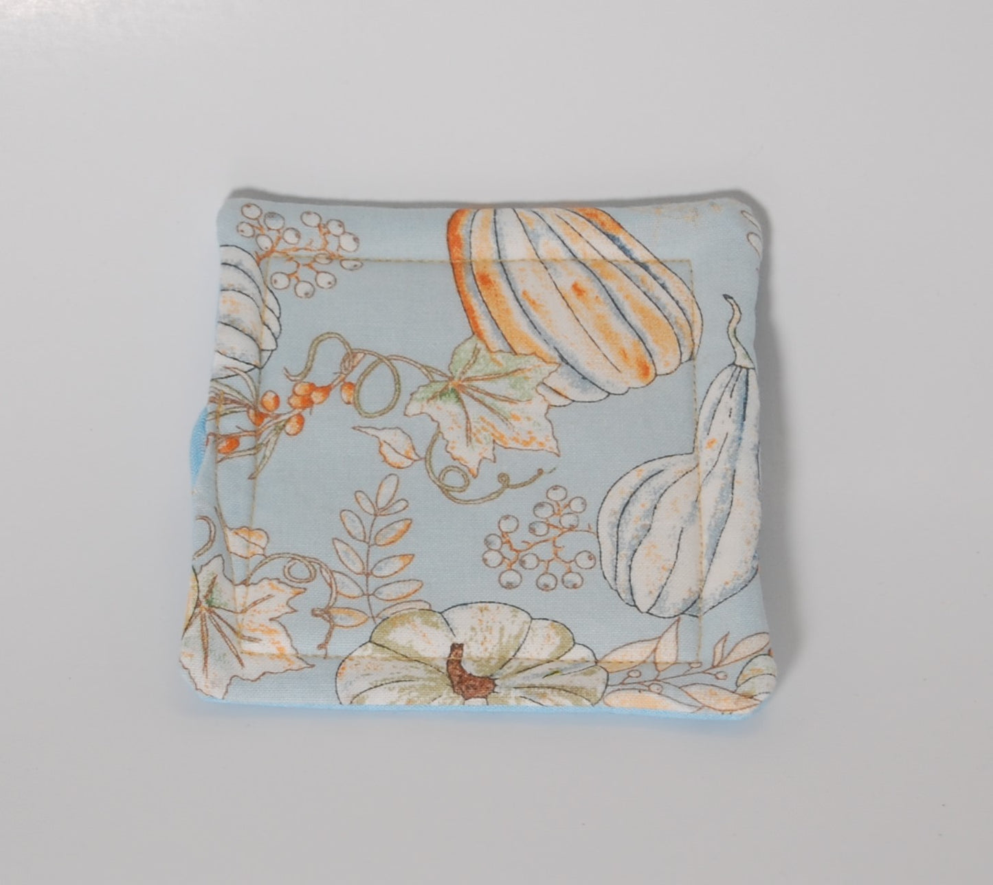 Pumpkin Patch Mug Rug Set – Handmade Fall Fabric Coasters