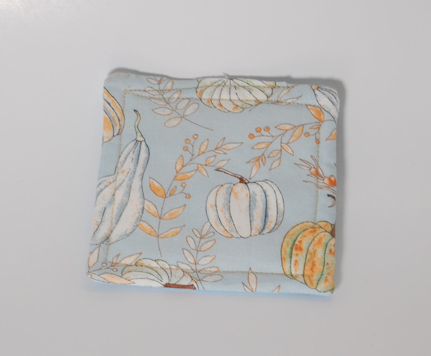 Pumpkin Patch Mug Rug Set – Handmade Fall Fabric Coasters
