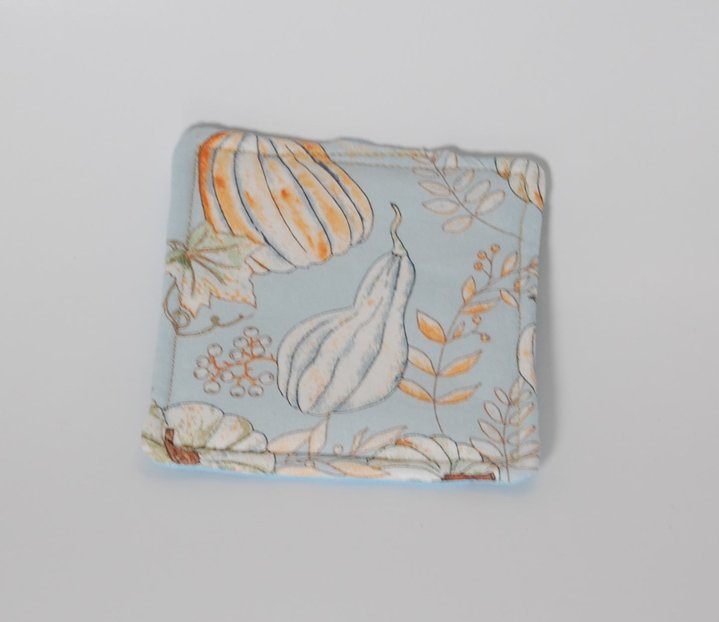 Pumpkin Patch Mug Rug Set – Handmade Fall Fabric Coasters