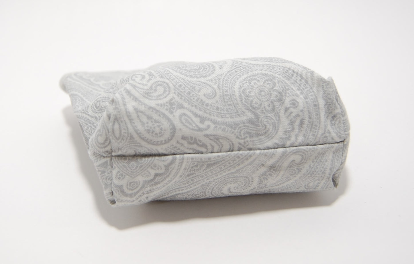 Handmade Gray Paisley Cosmetic Pouch