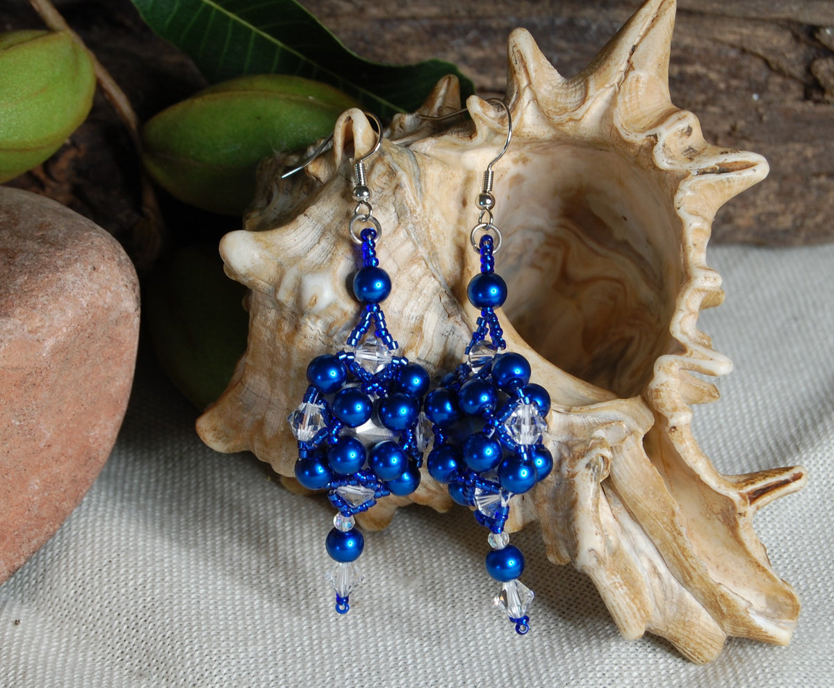 Cobalt Cascade Earrings