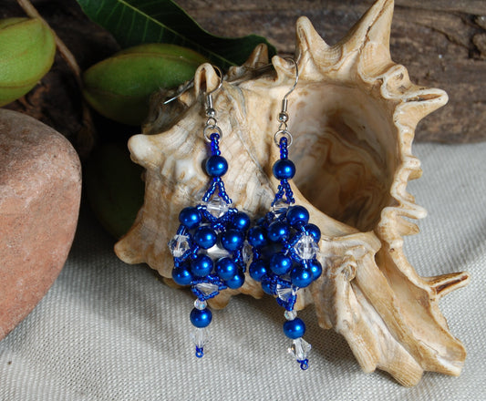 Cobalt Cascade Earrings