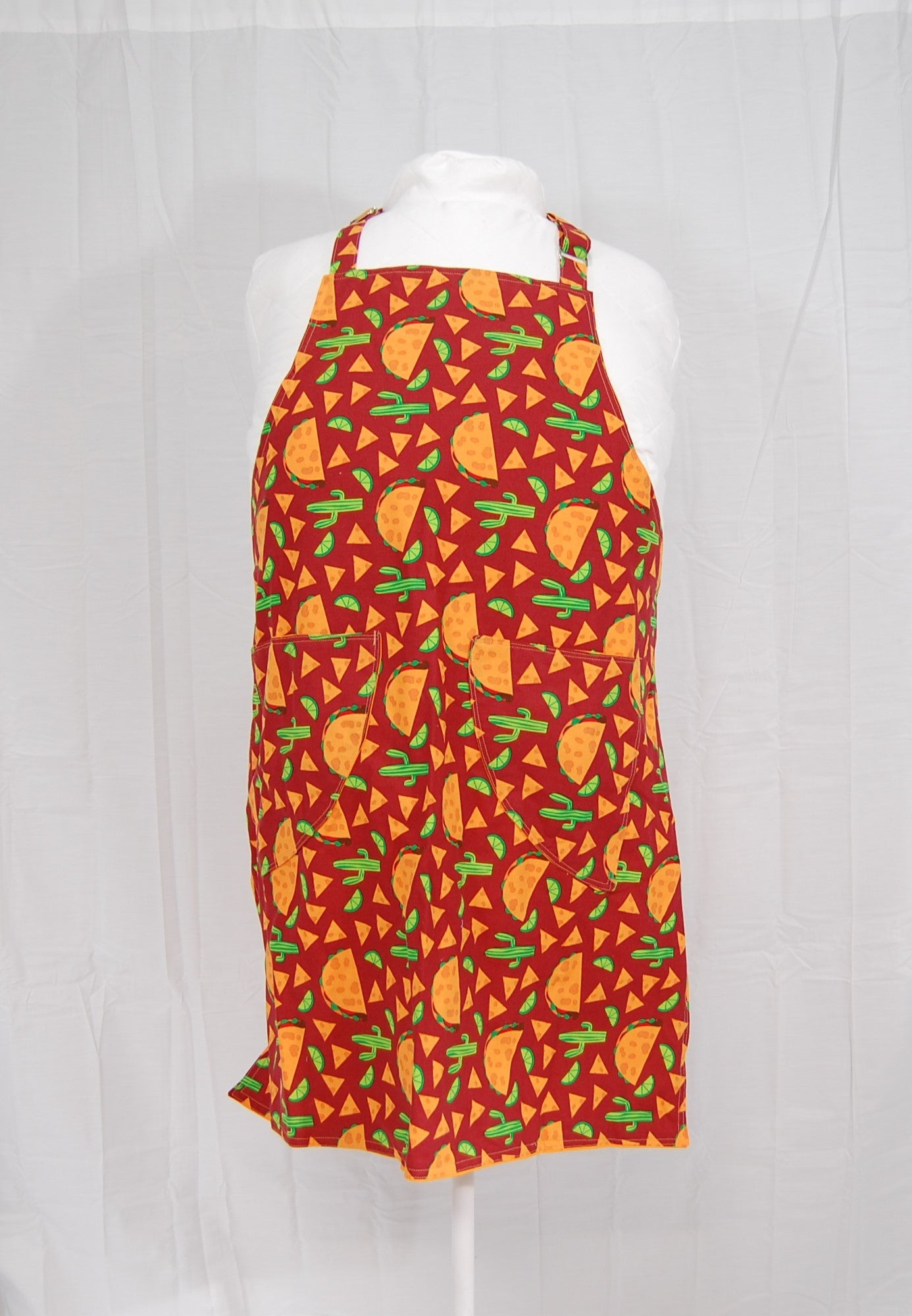 Handmade Taco Apron with Pockets | Taco Tuesday Kitchen Apron | Cooking & Grilling Gift for Taco Lovers