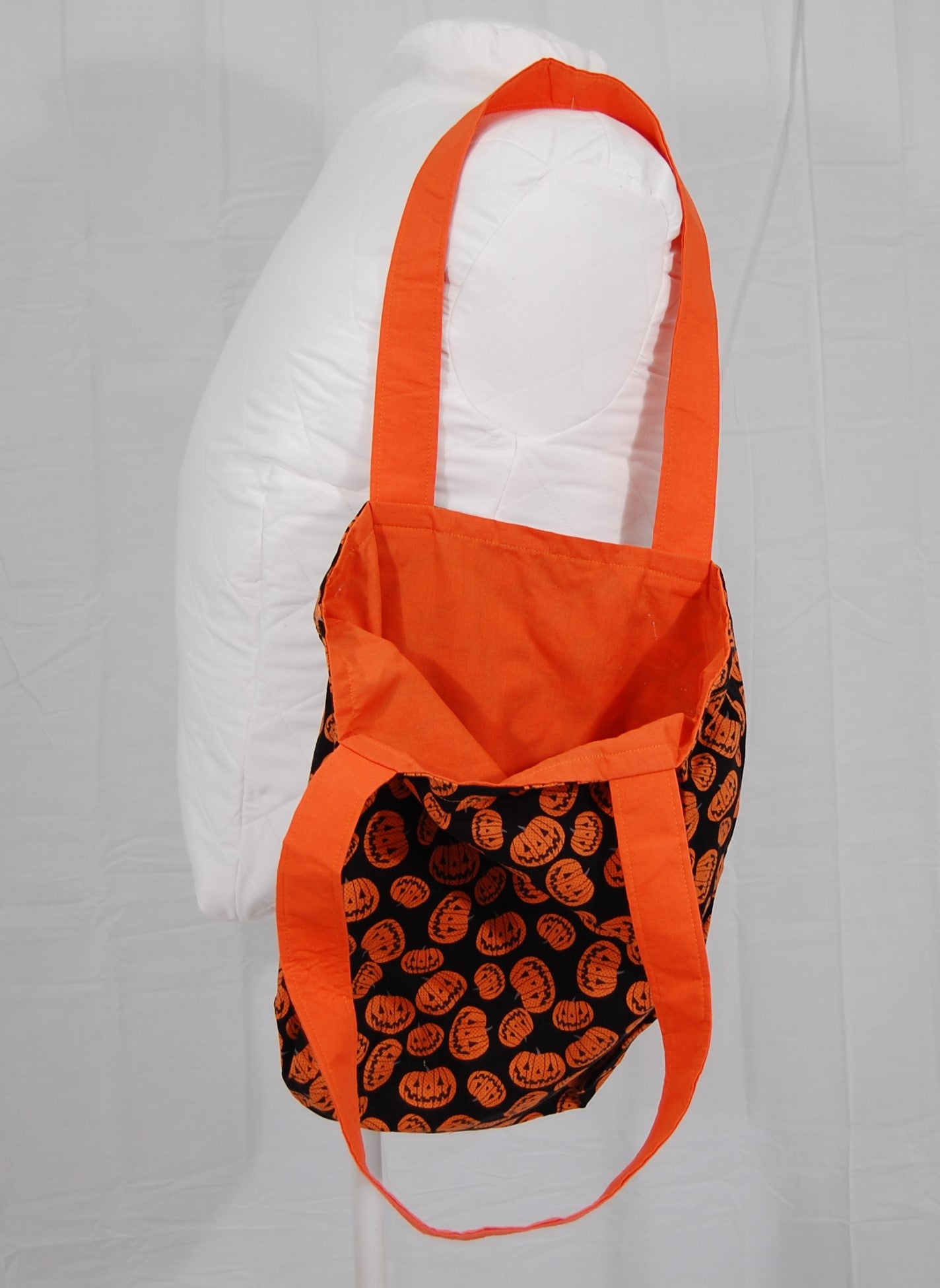 Kids Halloween Trick-or-Treat Tote Bag with Orange Handles