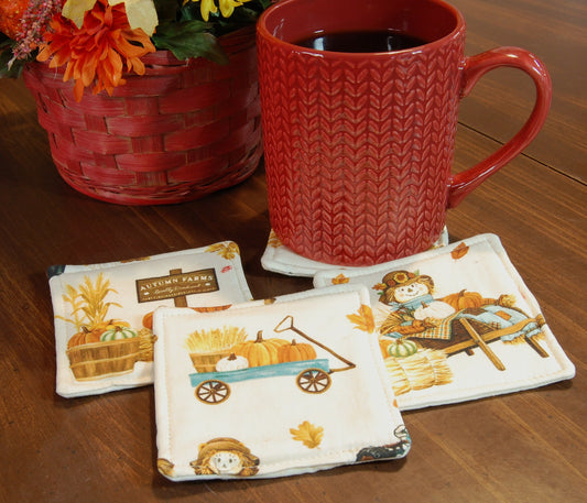 Autumn Harvest Quilted Coaster Set