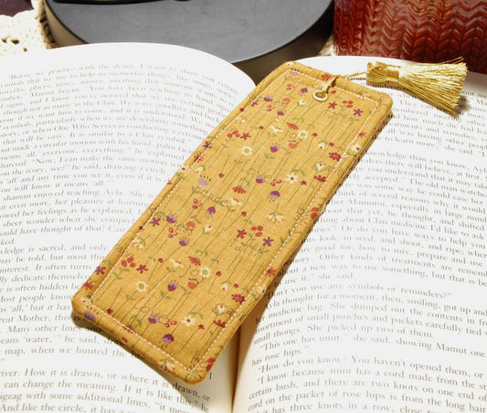 Autumn Florals Handmade Fabric Bookmark