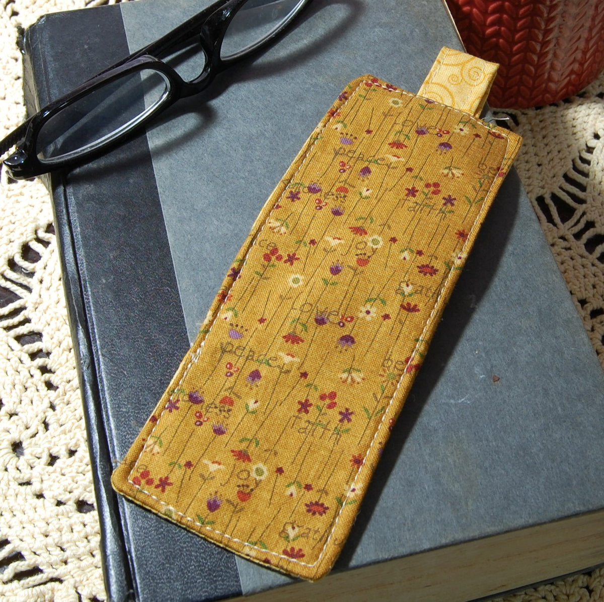 Autumn Florals Handmade Fabric Bookmark