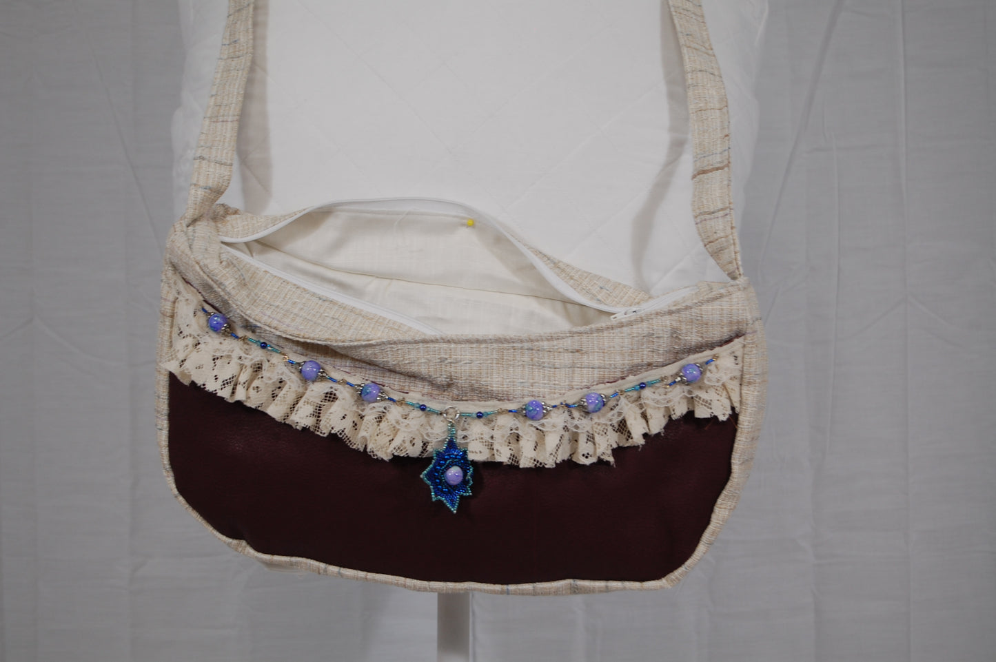 Moonlit Lace Boho Crossbody Purse