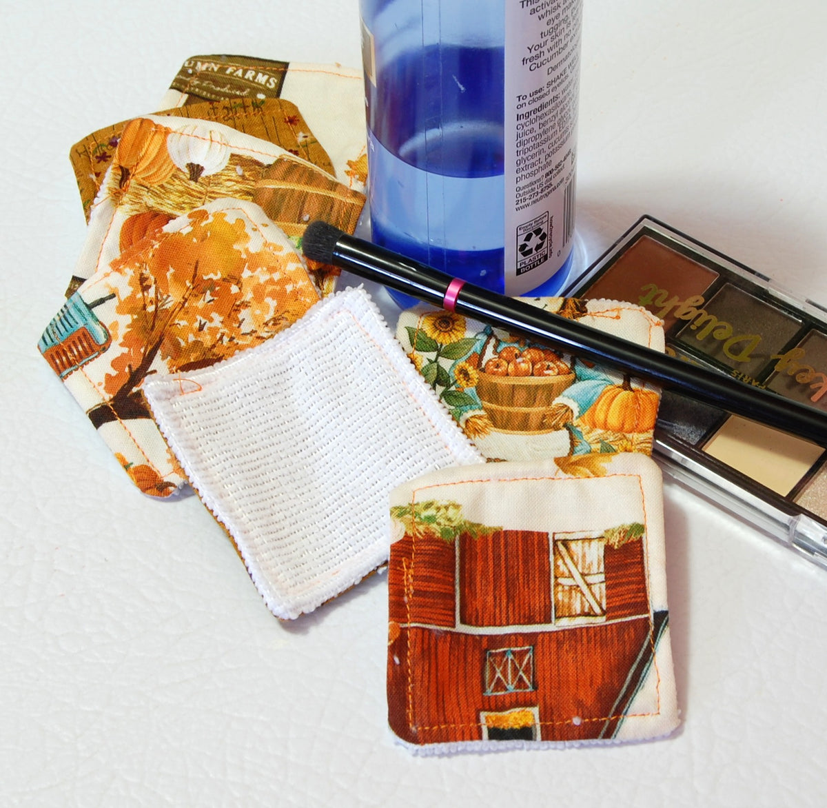 Autumn Harvest Reusable Quilted Makeup Remover Pads – Set of 7