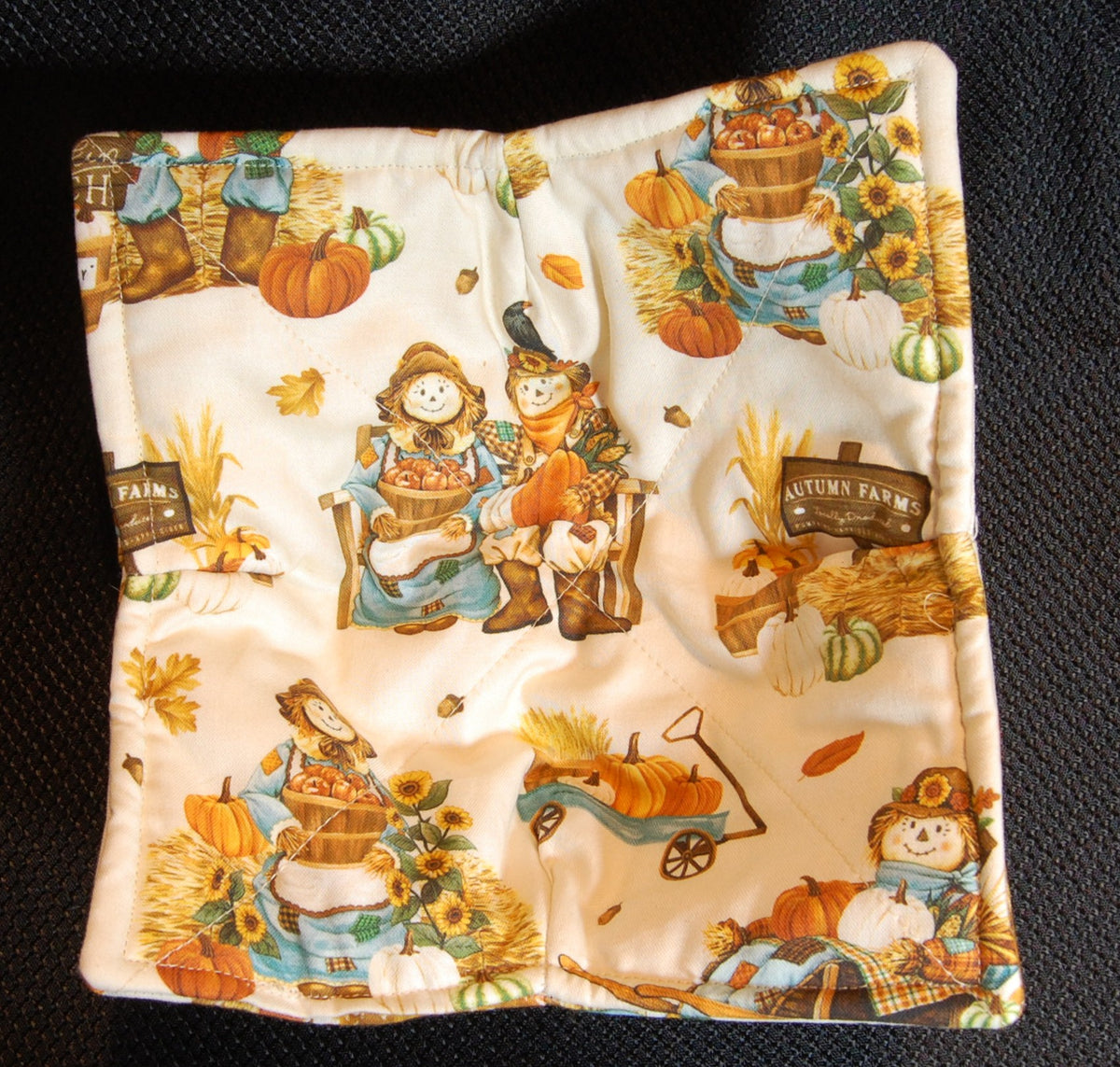 Autumn Harvest Quilted Bowl Cozies – Set of 3