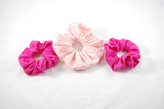 Soft Pink Handmade Hair Scrunchies
