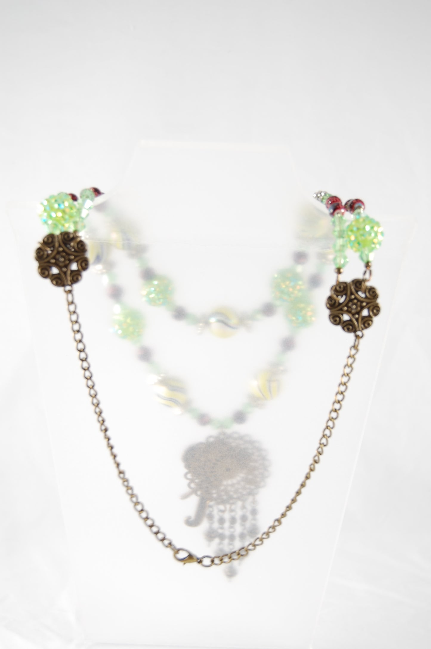 Elephant Pendant Beaded Necklace