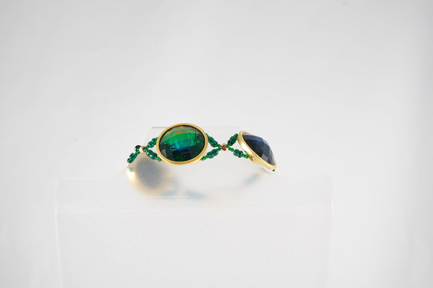 Emerald Faceted Statement Bracelet