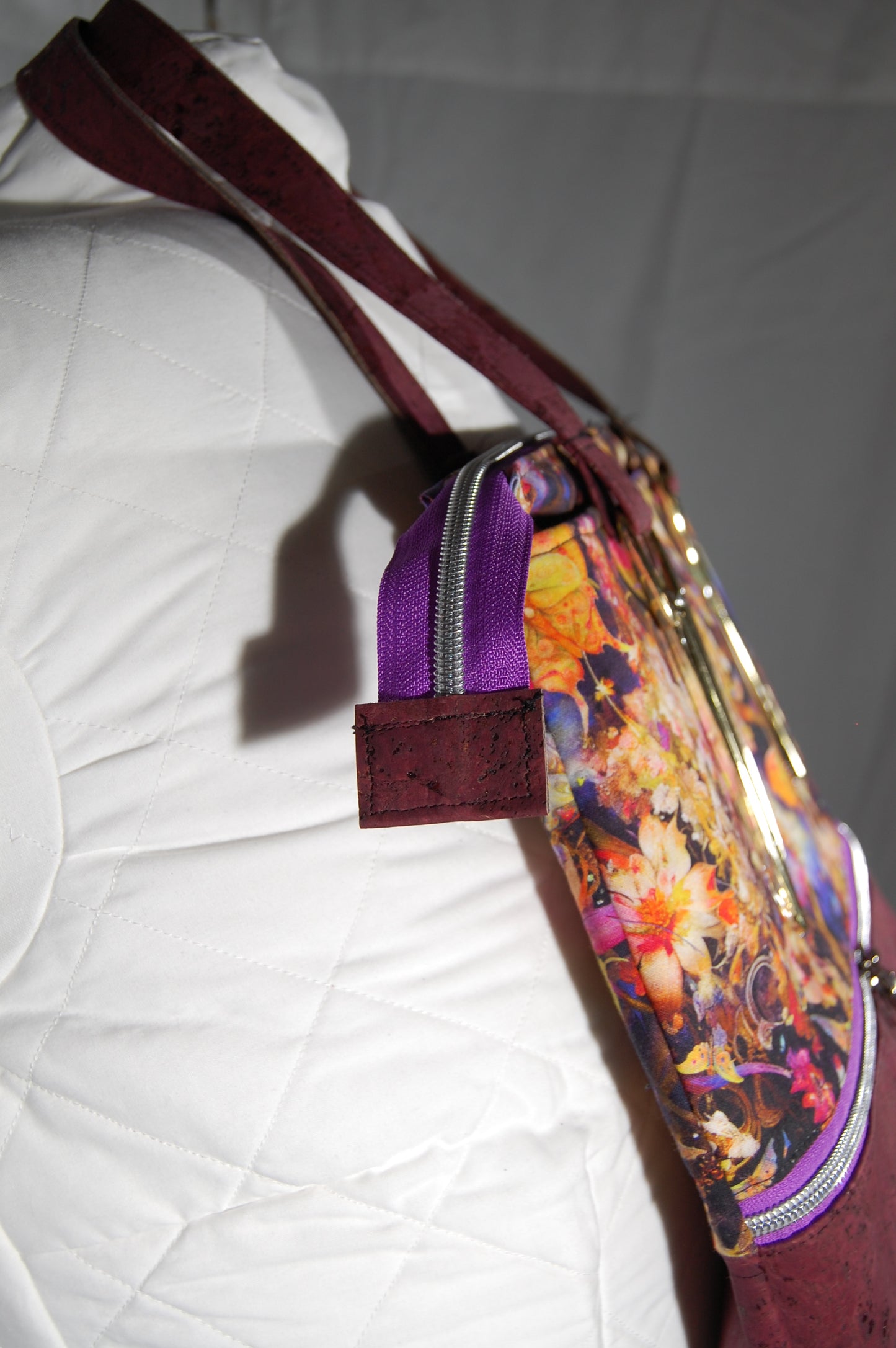 Midnight Garden Cork Handbag