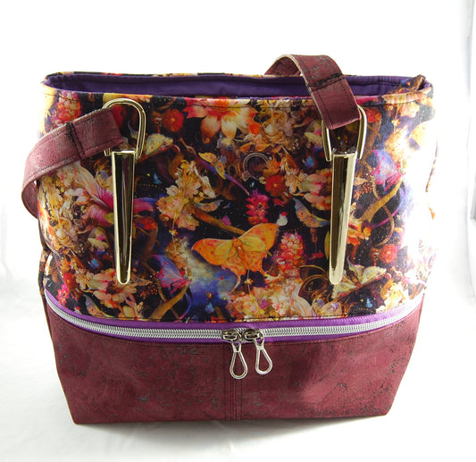 Midnight Garden Cork Handbag