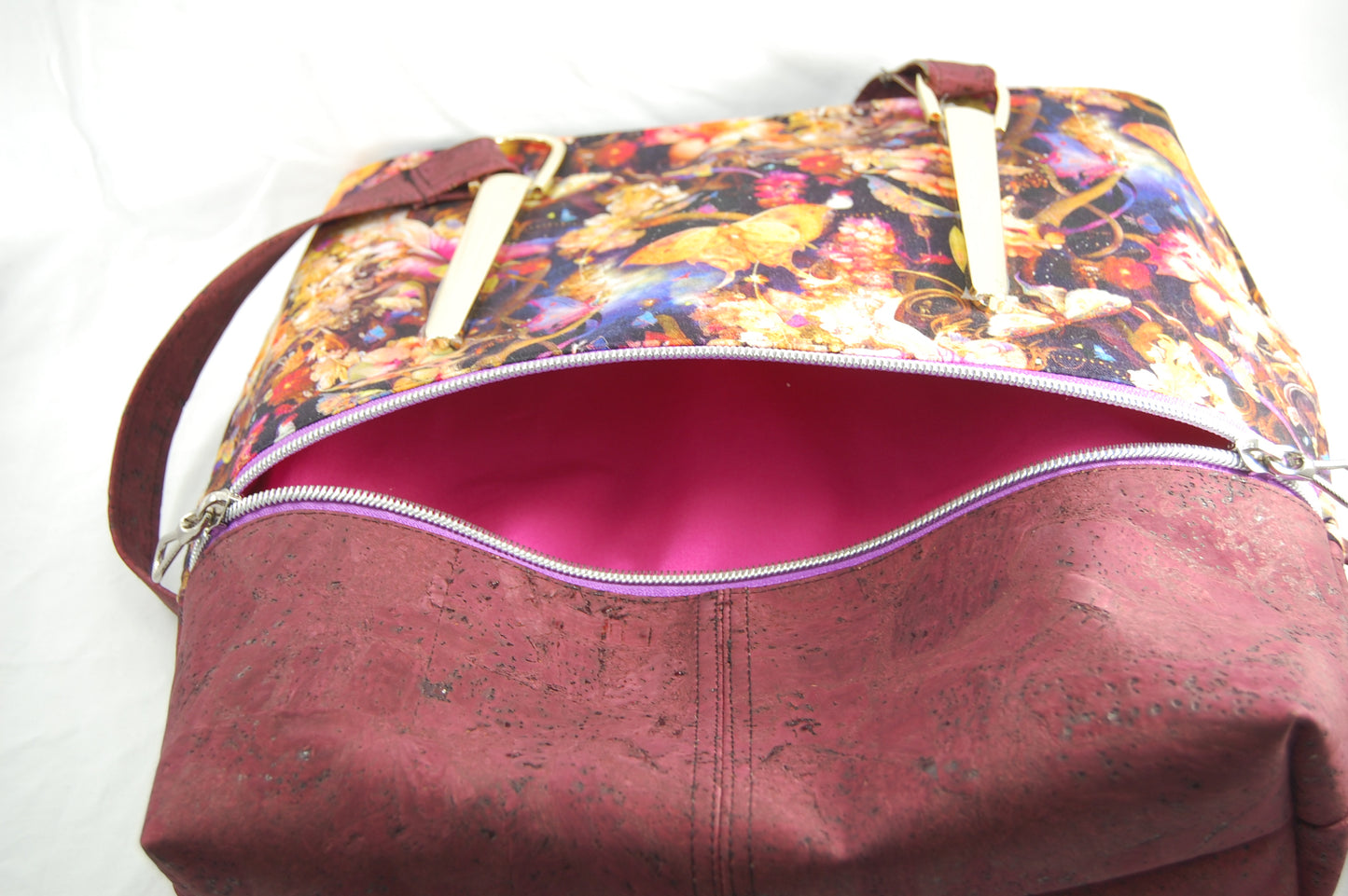 Midnight Garden Cork Handbag