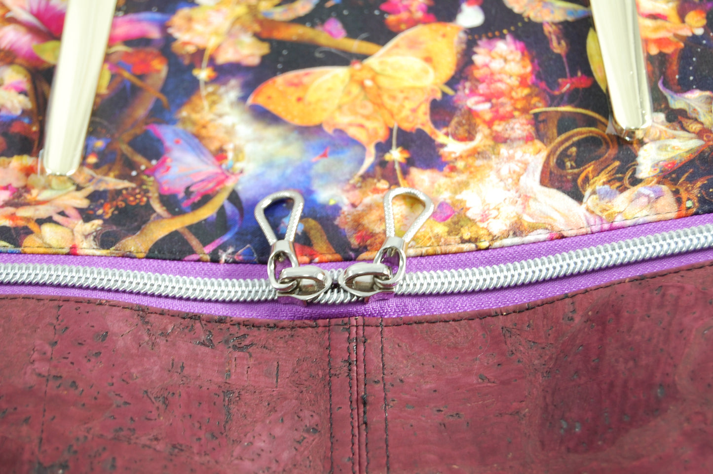Midnight Garden Cork Handbag
