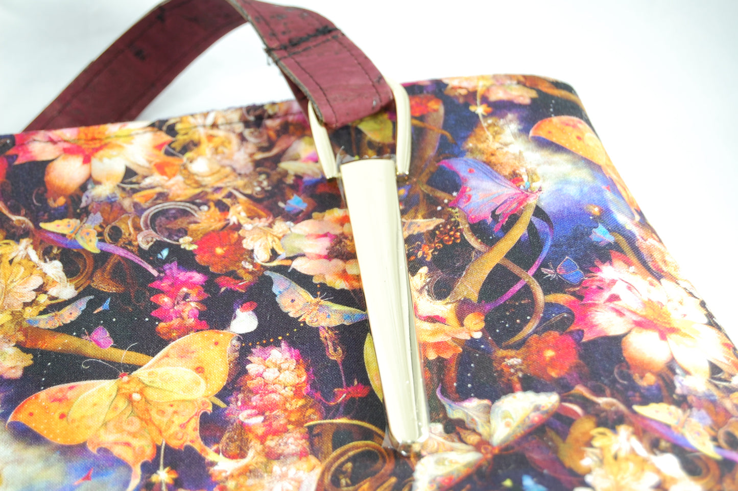 Midnight Garden Cork Handbag