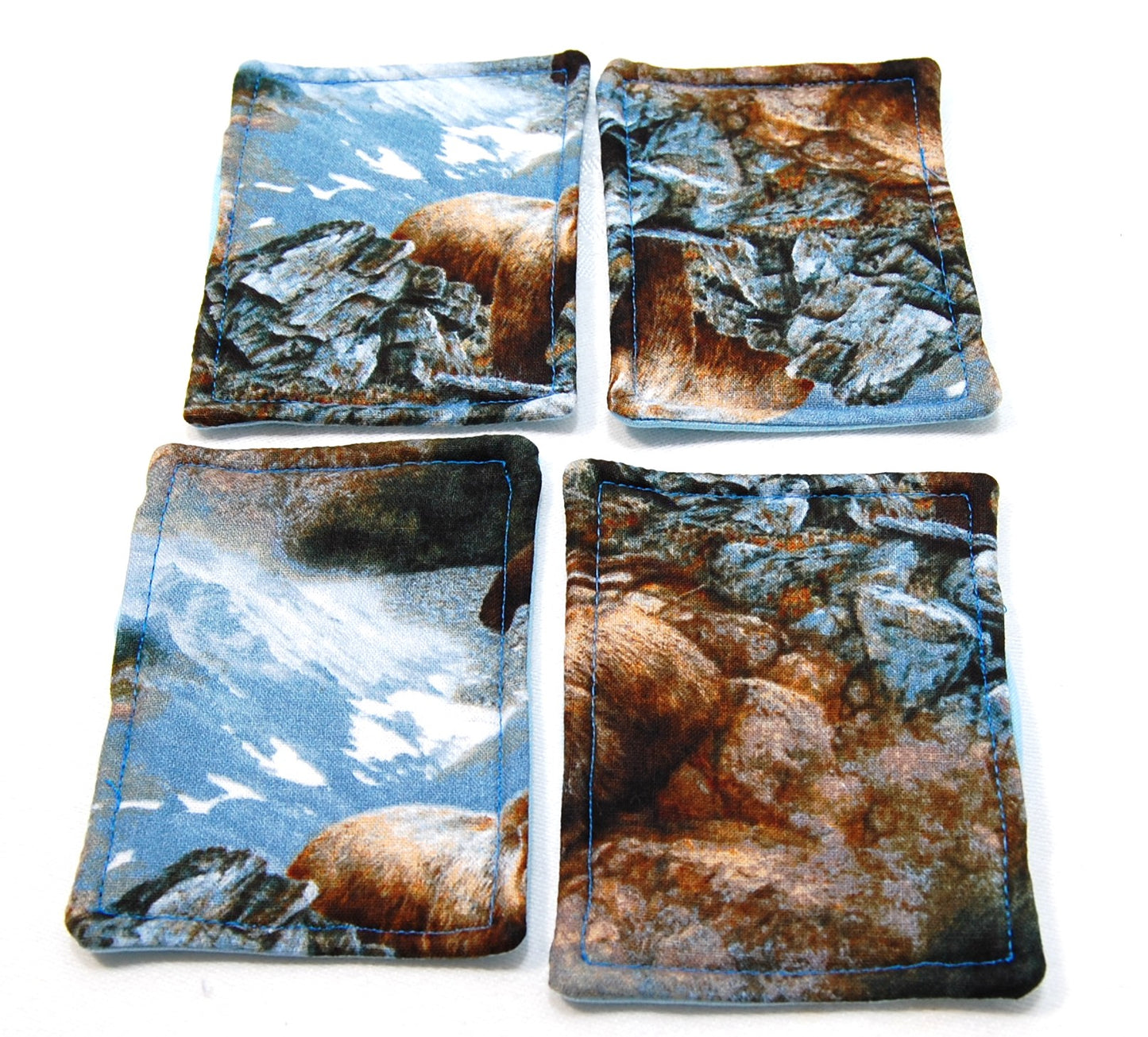 Rustic Cabin Kitchen Utensil Mats – Handmade Bear Print Spoon Rest Set