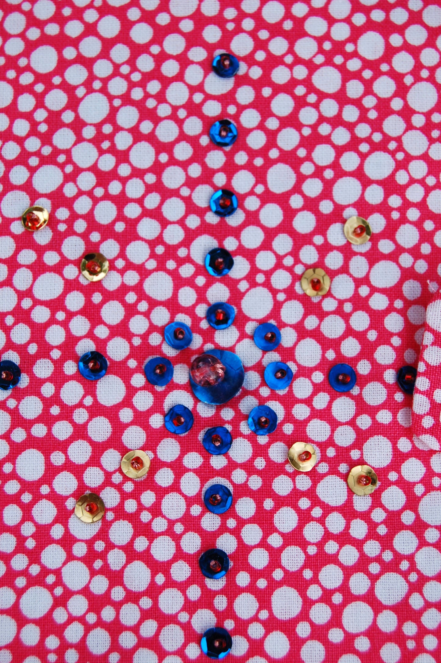 Hand Beaded Pink Pocket Planner Cover | Handmade Fabric Planner Cover