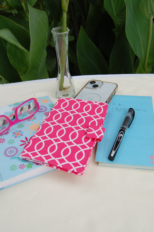 Bright Pink Planner Cover | Handmade Organizer for Calendars, Schedules & Notes | Teacher Gift Idea