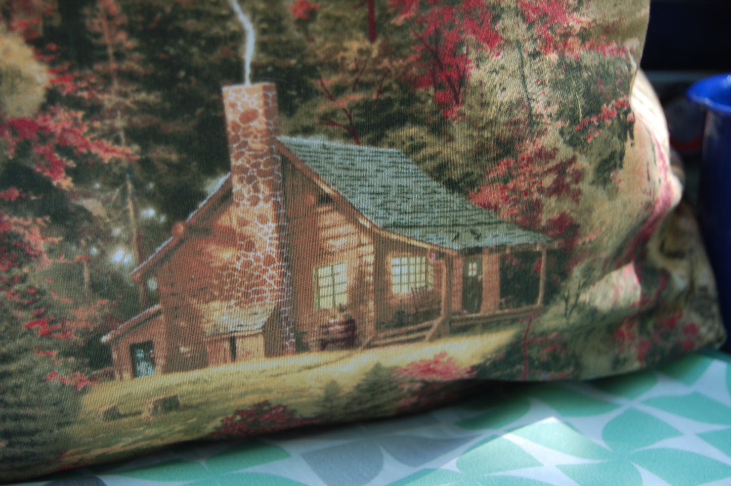 Rustic Log Cabin Tote Bag